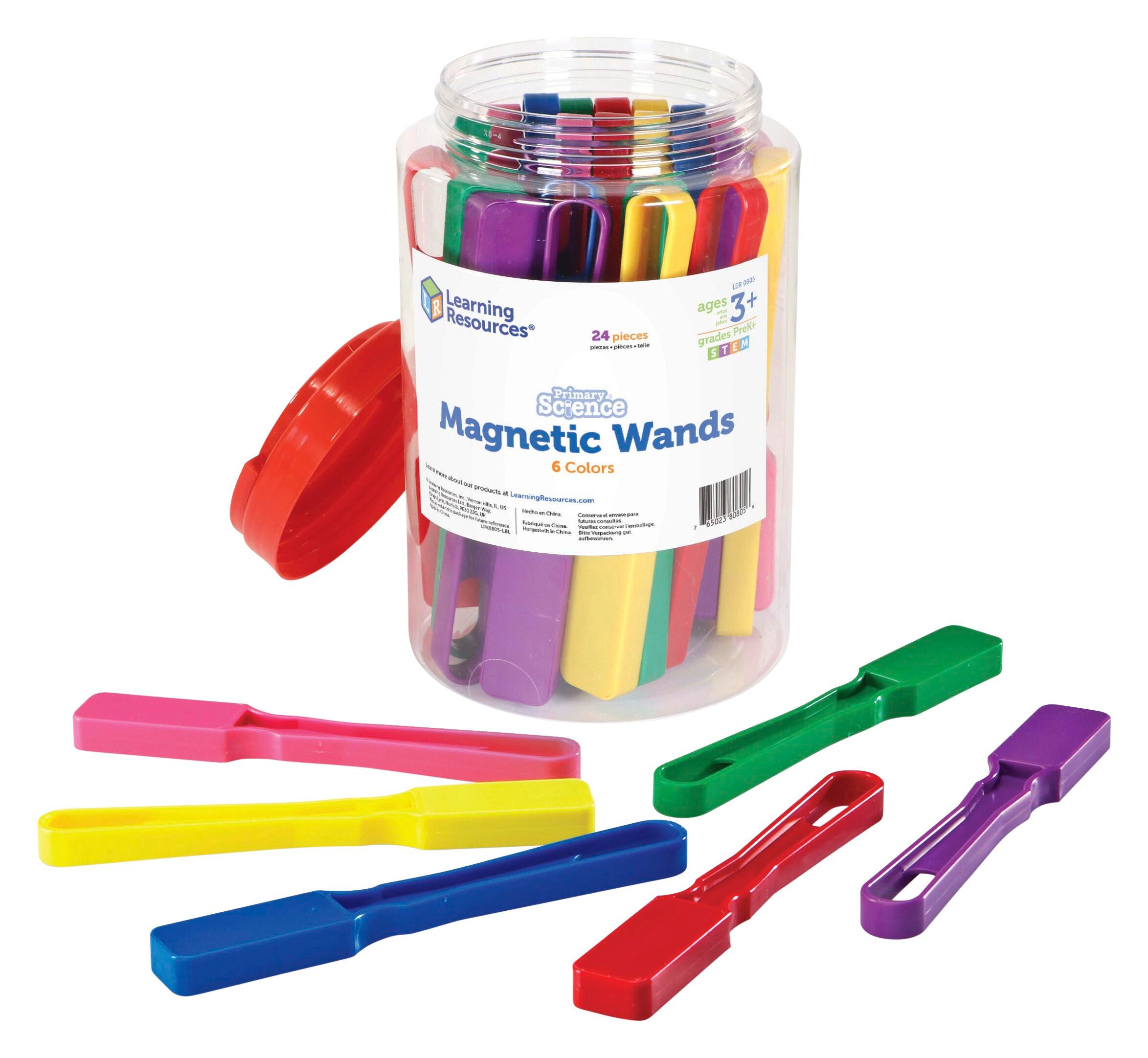 Learning Resources Magnetic Wands, Assorted Colors, Set of 24 1321187