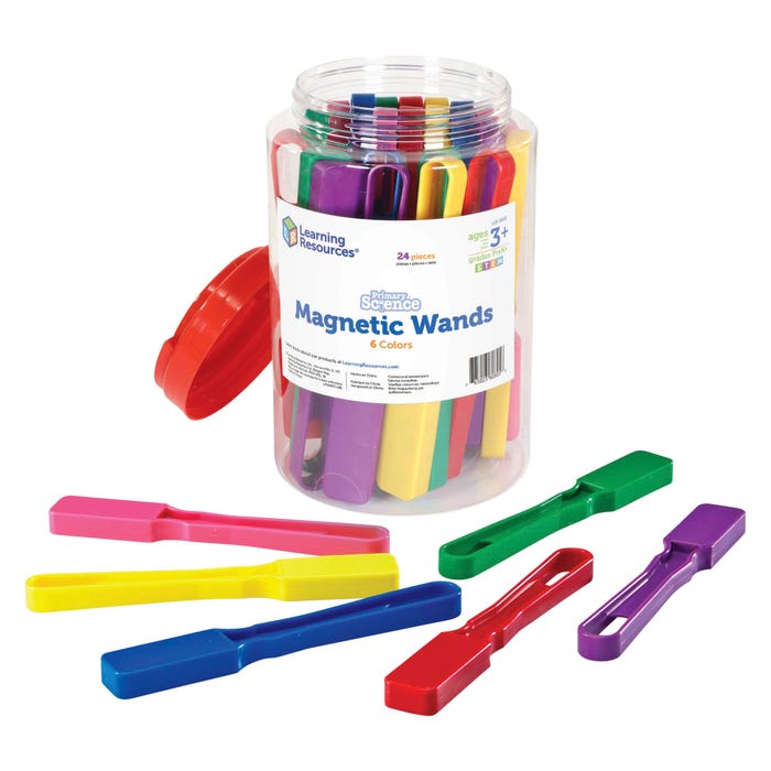 Learning Resources Magnetic Wands, Assorted Colors, Set of 24