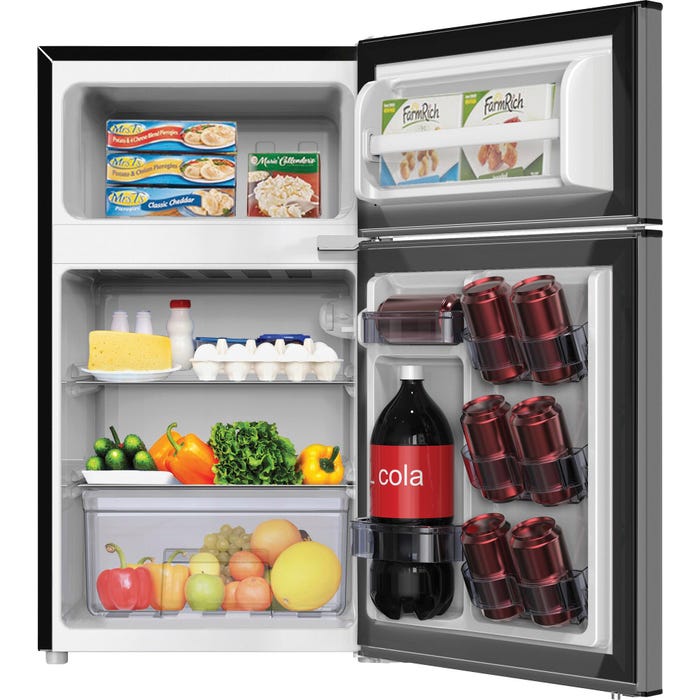 Avanti Compact Refrigerator, 2 Door, 3.1 Cubic Feet, Inches