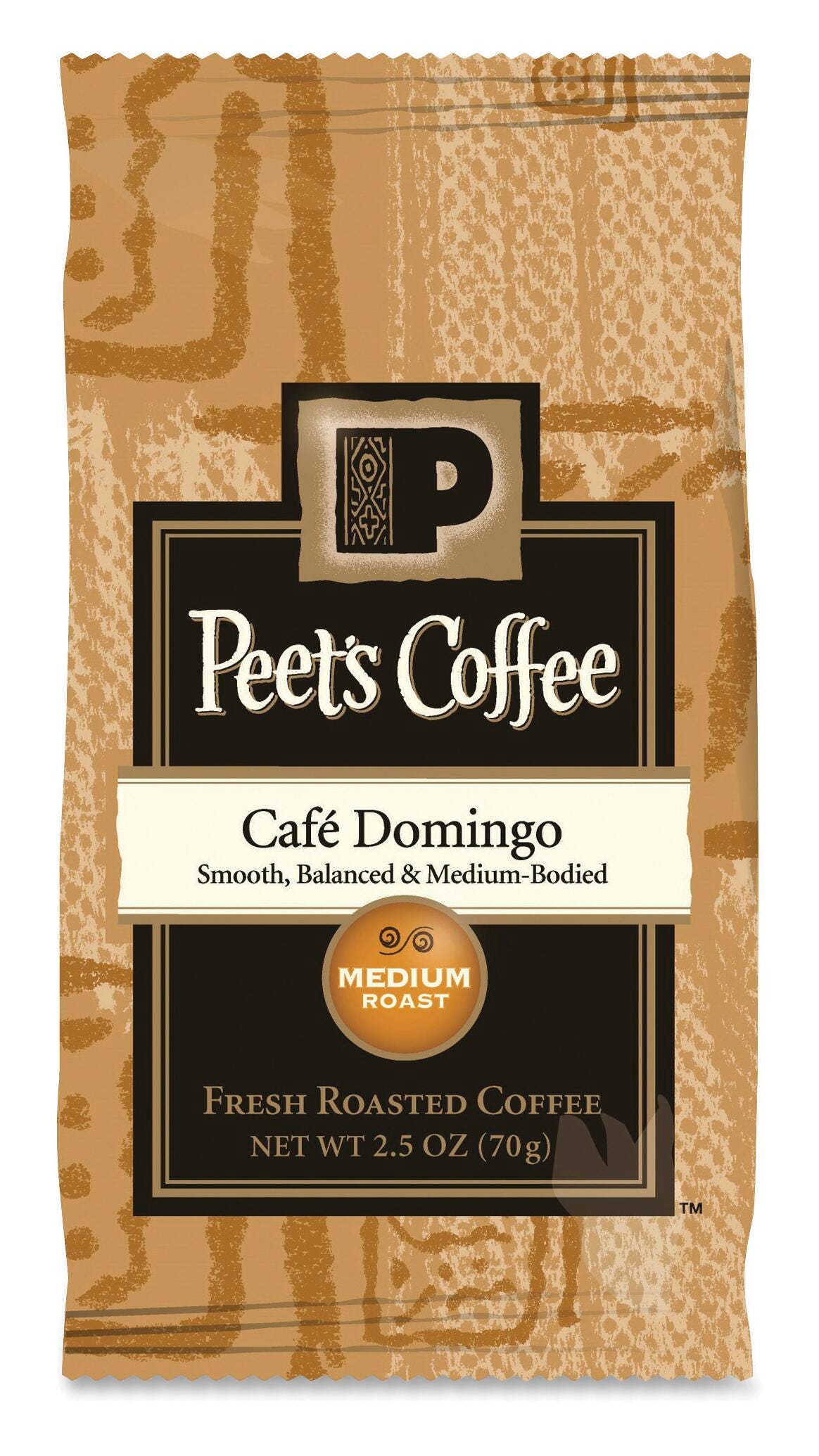 Peet's Coffee & Tea Fresh Roasted Coffee, Cafe Domingo, 2.5 oz, Pack of 18, Item Number 1561382
