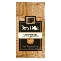 Peet's Coffee & Tea Fresh Roasted Coffee, Cafe Domingo, 2.5 oz, Pack of 18, Item Number 1561382