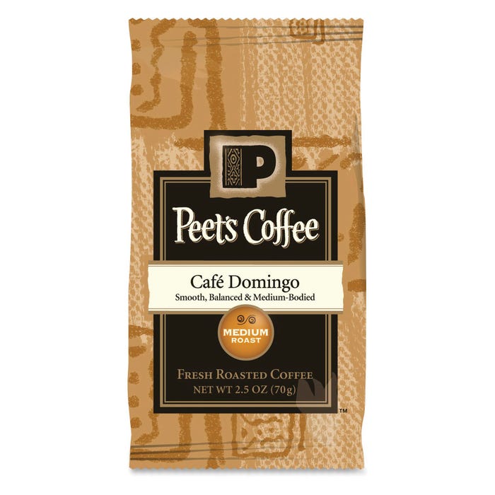 Peet's Coffee & Tea Fresh Roasted Coffee, Cafe Domingo, 2.5 oz, Pack of 18