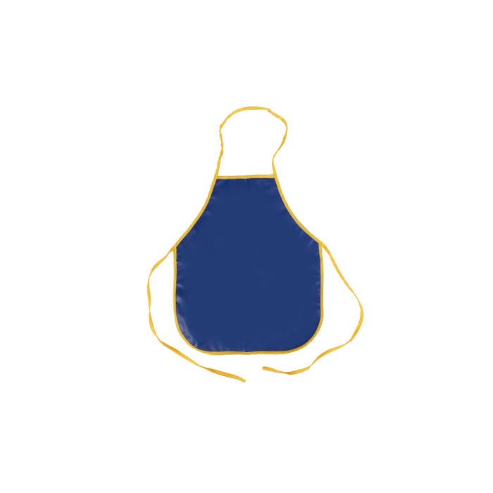 School Smart Vinyl Primary Art Apron, 18 x 15 Inches, Blue and Yellow