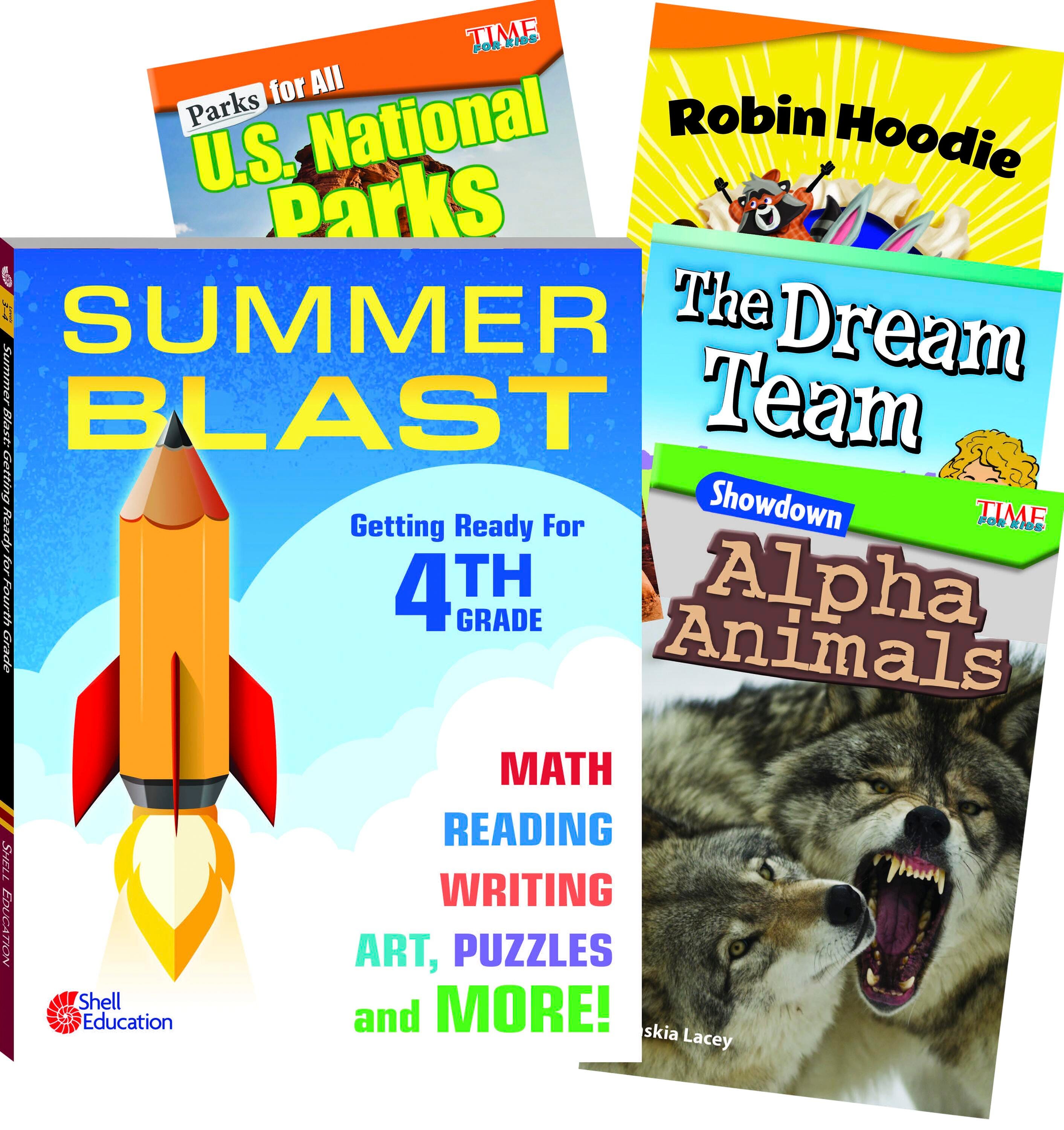 Image for Teacher Created Materials Learn-at-Home Summer Reading Bundle, Grade 4, Set of 5 from School Specialty
