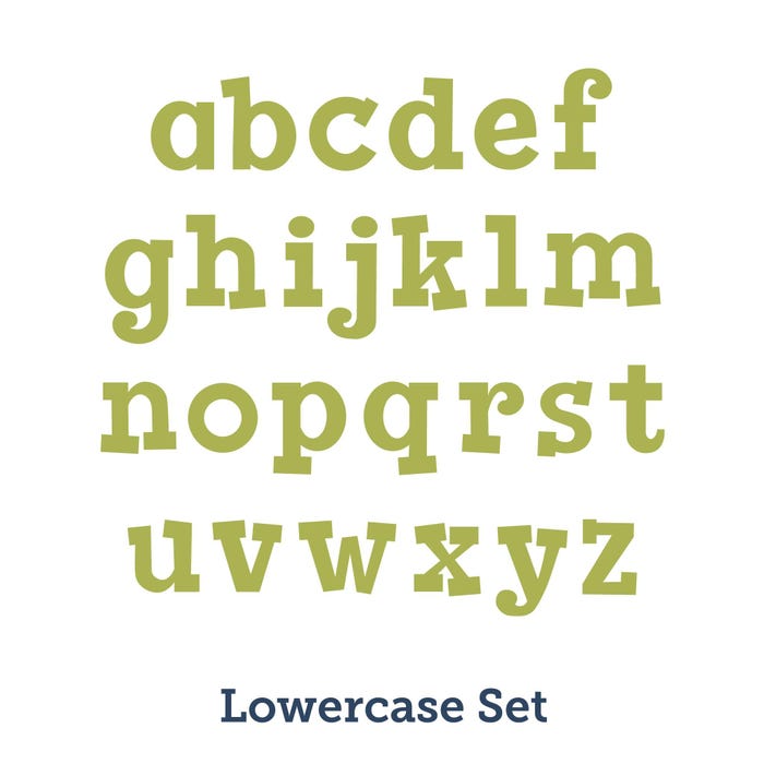 AccuCut Shout Lowercase Alphabet Die Set, 4 Inches, Set of 26