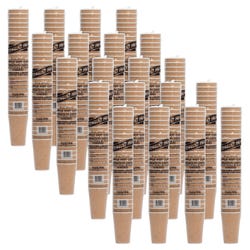 Genuine Joe Rippled Hot Cup, 16 oz, Brown, Pack of 25, Carton of 500