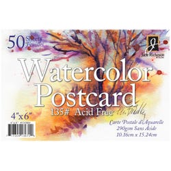 Jack Richeson Watercolor Postcards, 4 x 6 Inches, Pack of 50