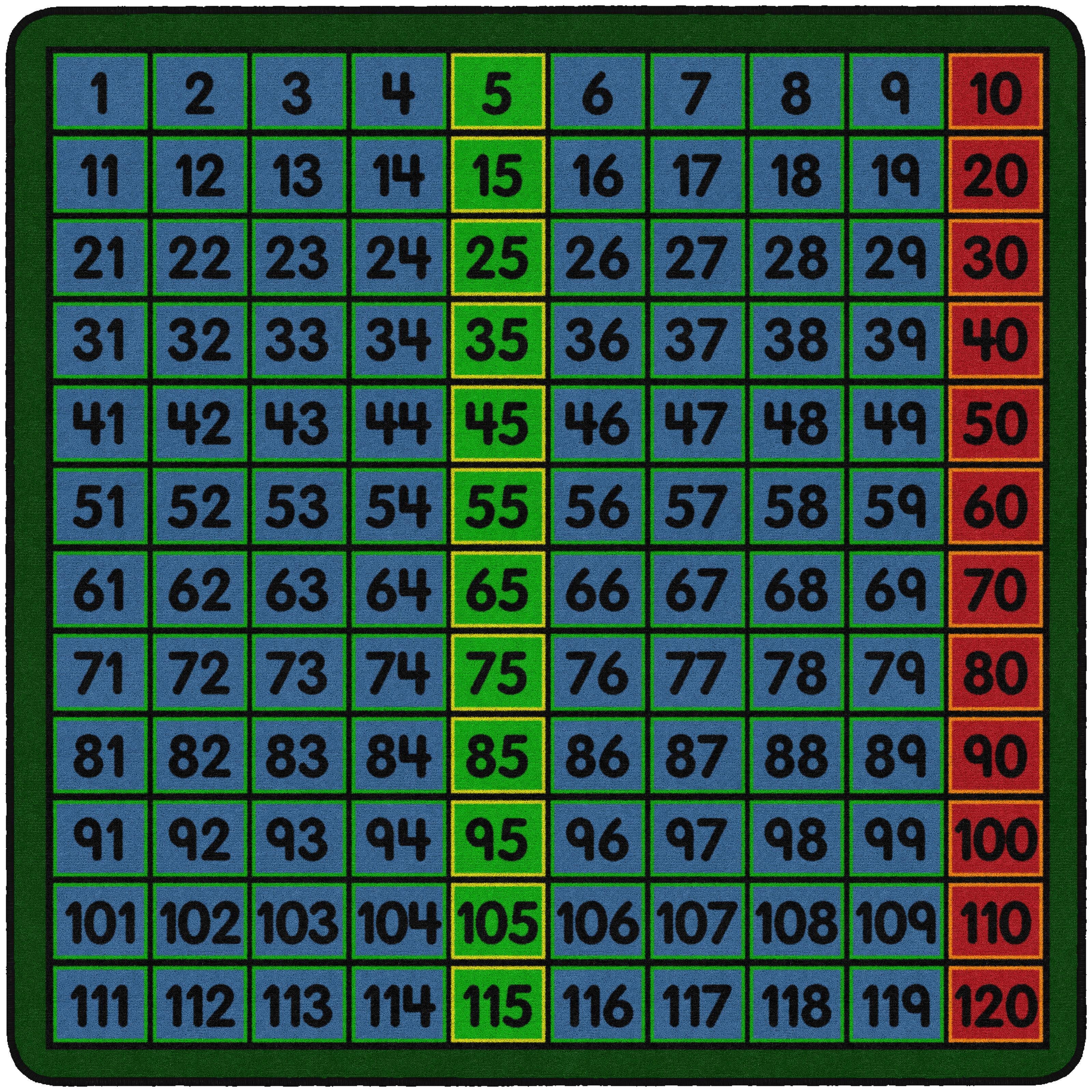 Flagship Carpets Counting to 120 Carpet, Square 4002456