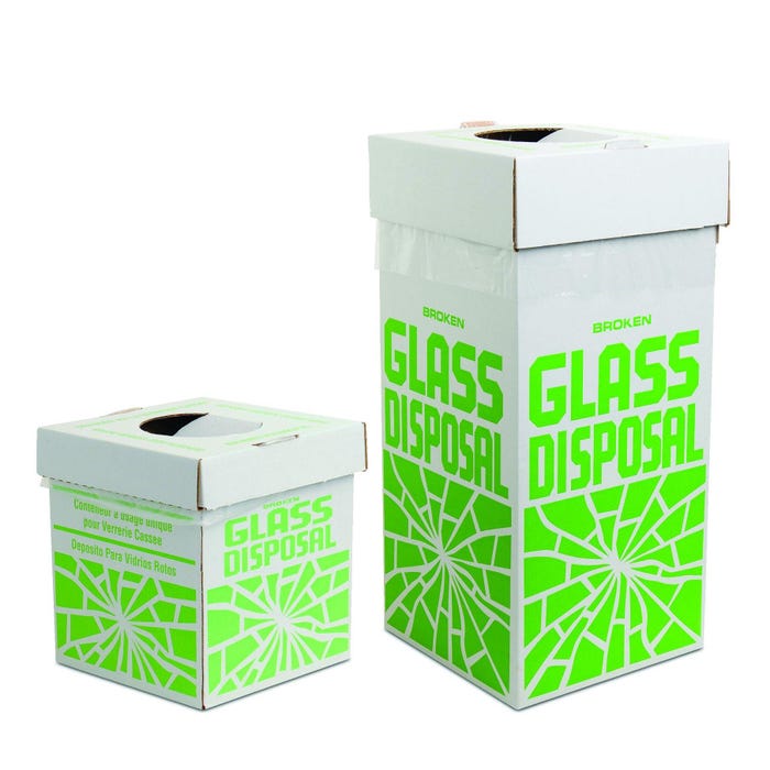 Scienceware Glass Disposal Cardboard Boxes, Floor Model, Pack of 6