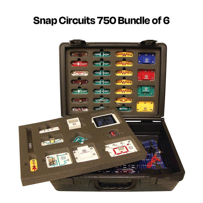 Snap Circuits 750 Educational Training Kits, Bundle of 6