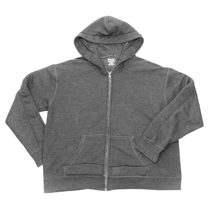Covered In Comfort Weighted Hooded Sweatshirt, Large, Gray