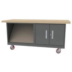 Greene Double Door Open Tool Storage Mobile Workbench, 60 x 30 x 34 Inches 4000508