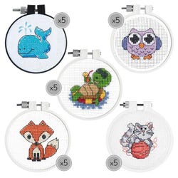 Janlynn Cross Stitch Classroom Kit, Set of 25