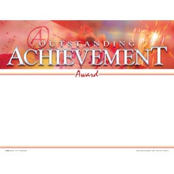 Achieve It! Outstanding Achievement Recognition Awards, Blank Item, 11 x 8-1/2 Inches, Pack of 25, Item Number 2105096