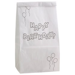 Hygloss Color Your Own Happy Birthday Bags, Pack of 25, Item Number 1559549