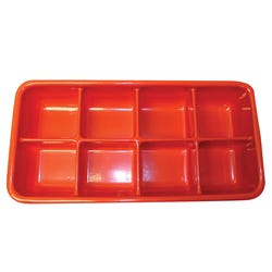 Shirley K's Storage Tray, 8 Compartment, 19 x 9-1/2 x 3-1/2 Inches, Red