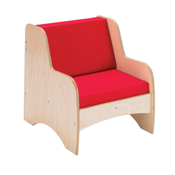 Childcraft Family Living Room Chair, Children’s Furniture, Red, 17-3/4 x 20-1/8 x 20-1/4 Inches
