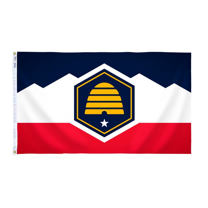 Annin Utah State Flag, Heavy Weight Nylon, Outdoor, 3 x 5 Feet