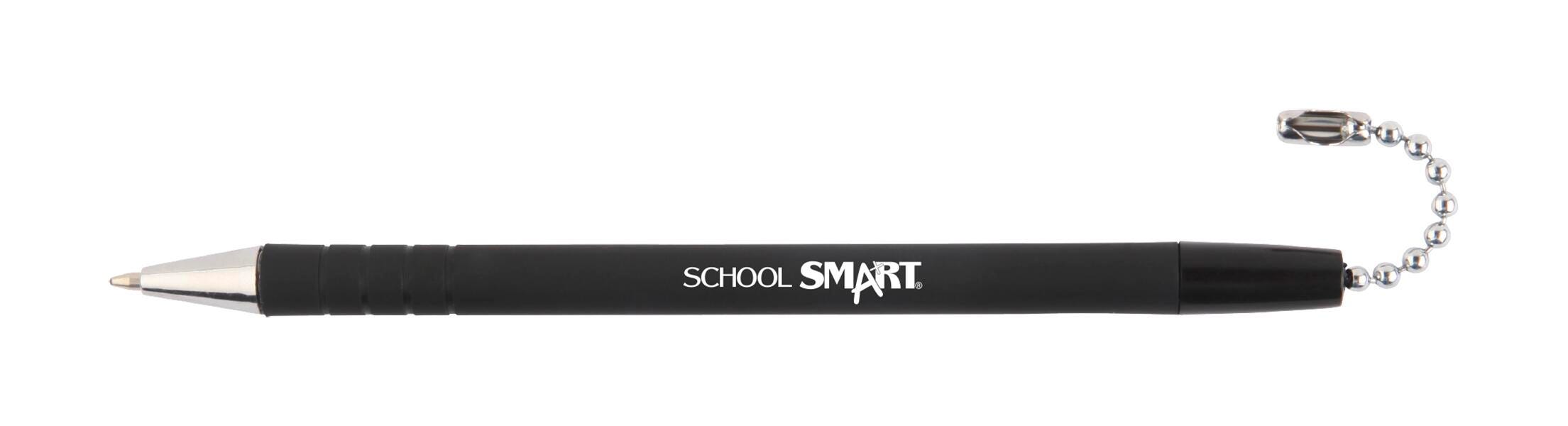 School Smart Counter Pen Refill, Medium Tip, Black Ink/Barrel 1599846