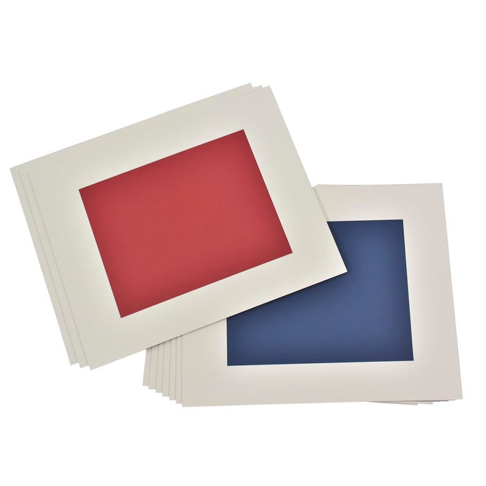 Sax Die-Cut Mat Boards, 11 x 14 Inches, White Pebble, Pack of 10