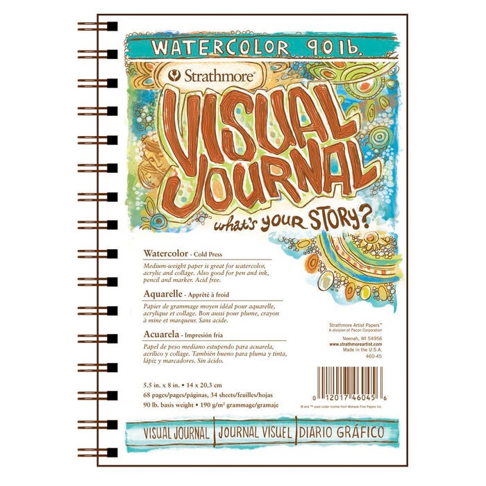 Strathmore Visual Watercolor Pad, 5-1/2 x 8 Inches, 90 lb, 34 Sheets