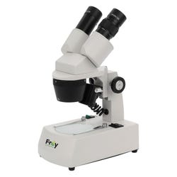 Frey Scientific Compact Fixed Head Stereo Microscope - 1x and 3x Magnification - Incandescent Illumination, Item Number 1396241