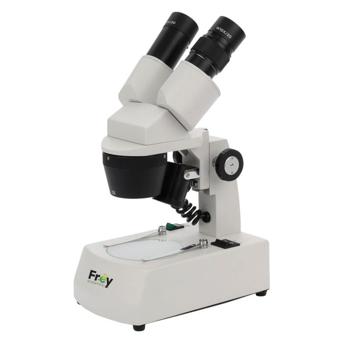 Frey Scientific Compact Binocular Stereo Microscope, 1x and 3x Magnification, Tungsten Illumination