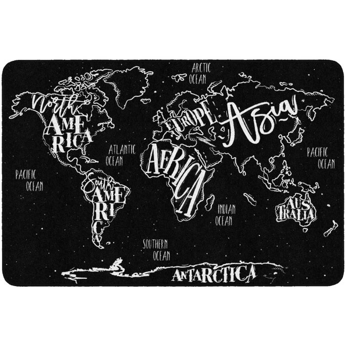 Flagship Carpets Modern World Map Carpet, Rectangle