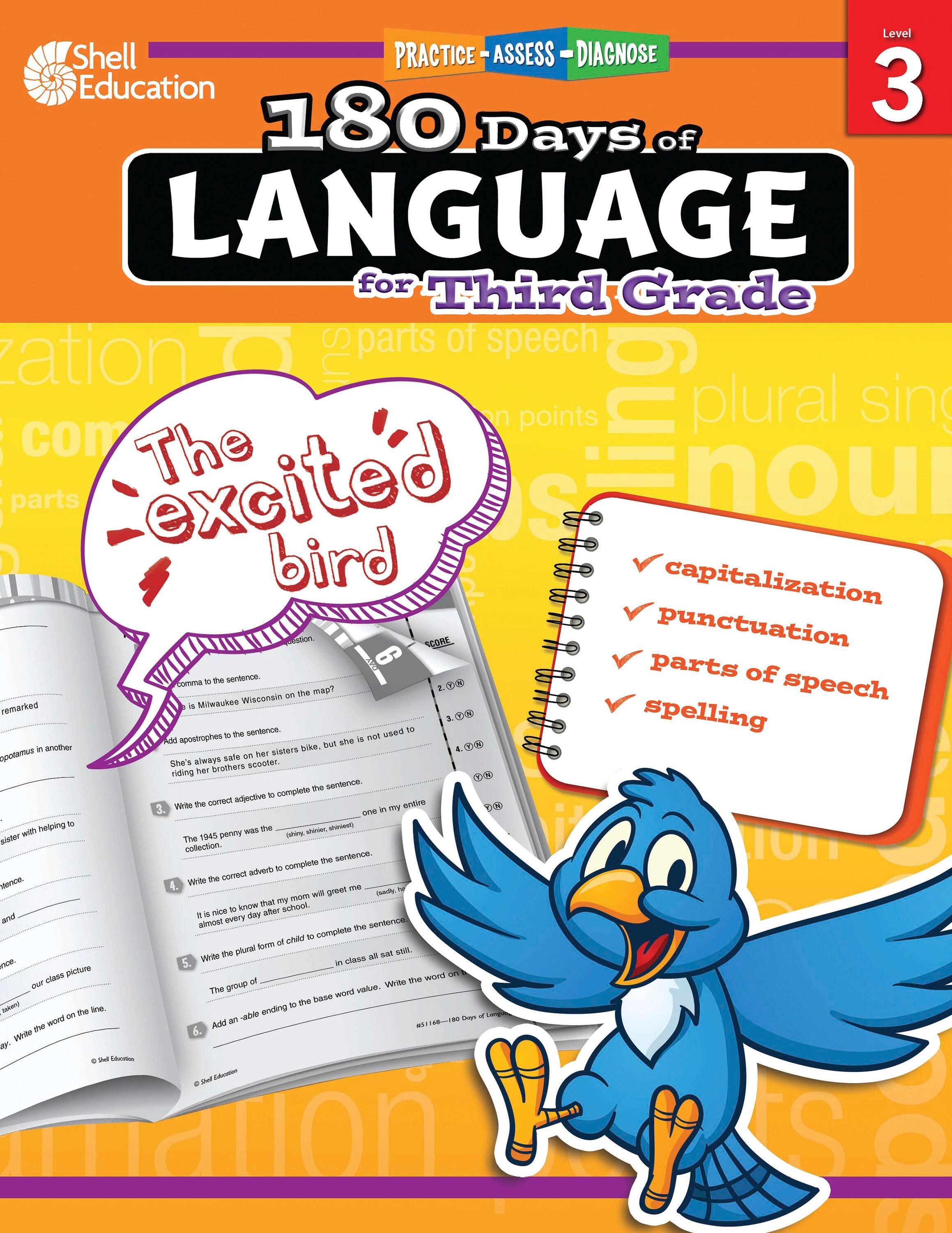 Image for Shell Education 180 Days of Language for Third Grade from School Specialty