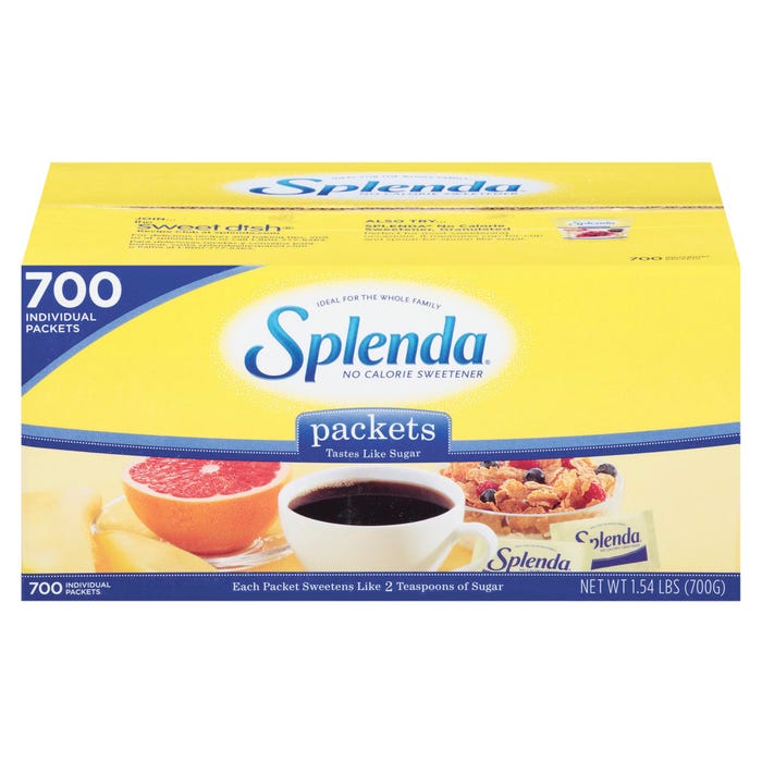 Splenda Single-serve Sweetener Packets -- Splenda Sugar Substitute Packets, 1.0g, 700/BX, Yellow