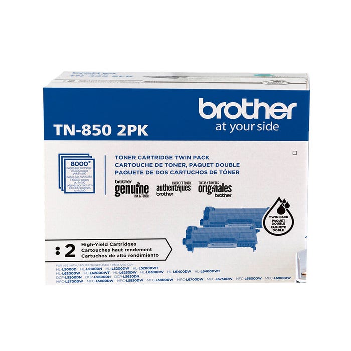 Brother Ink Toner Cartridge, TN8502PK, Black