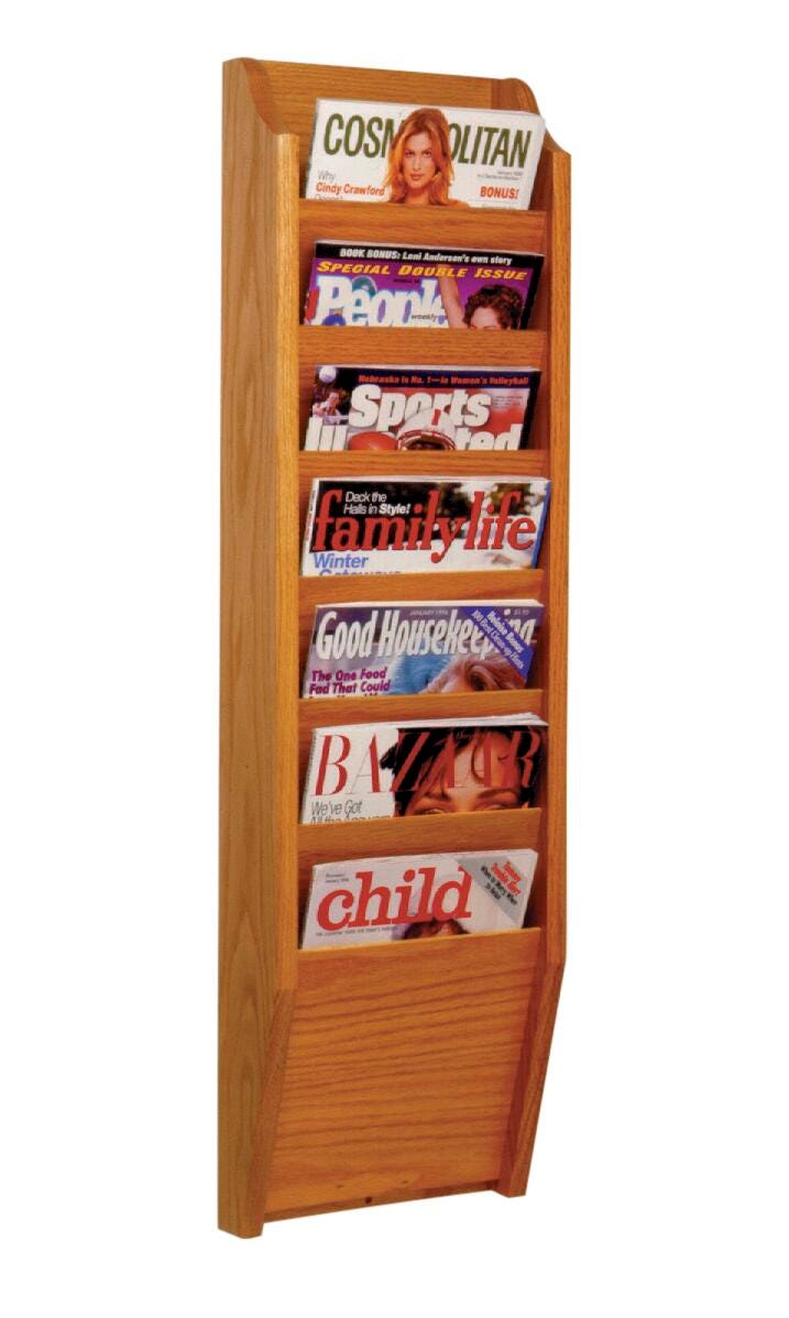 Wooden Mallet Magazine Wall Rack 4001118