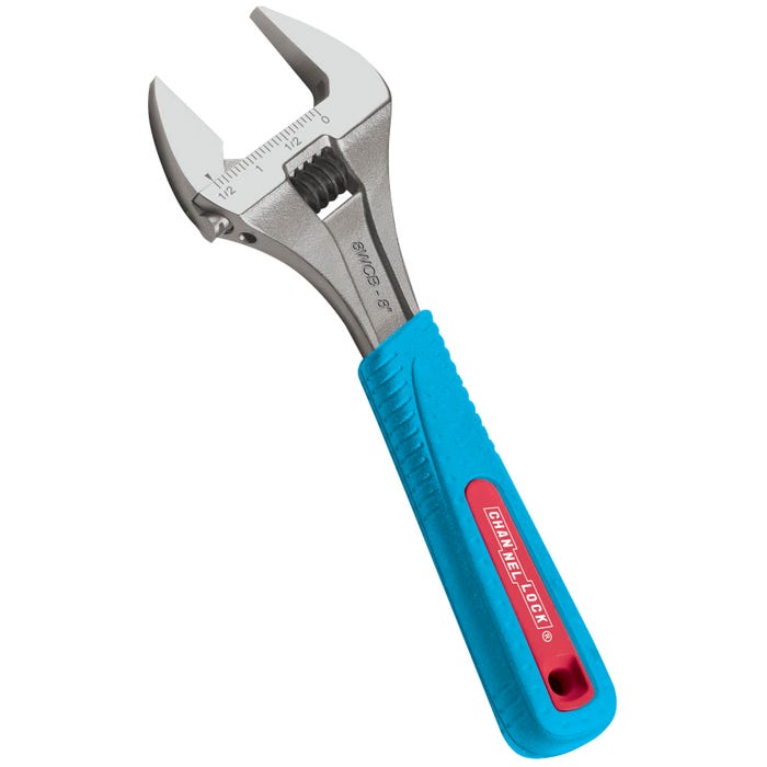 Channel Lock Adjustable Wrench, 8 in L X 1-1/2 in W, Chrome Vanadium Steel