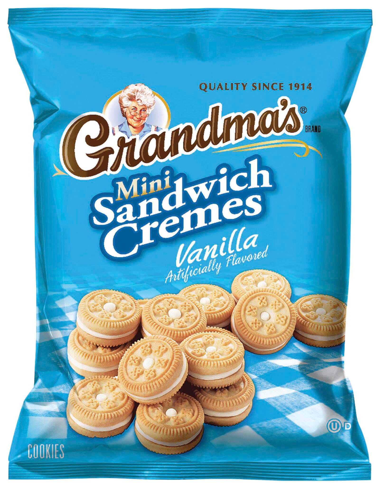 Quaker Oats Grandma's Mini Cookie Cremes, Vanilla, Pack of 60, Item 2026094