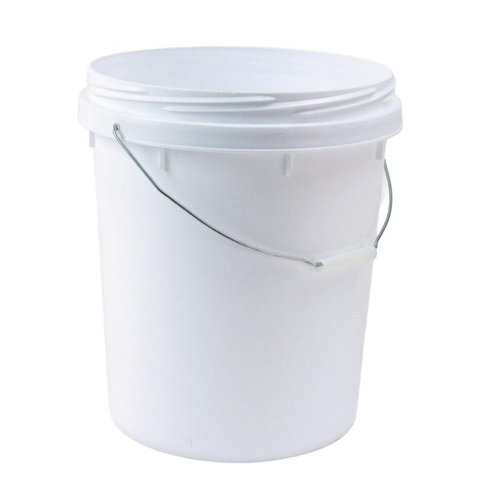 Economy Plastic Pail, 5 Gallon, White