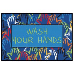 Carpets for Kids KID$Value Wash Your Hands Carpet, 4 x 6 Feet, Rectangle, Multicolored 2051446