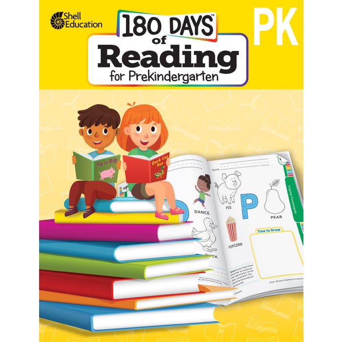 Shell Education 180 Days of Reading for Prekindergarten