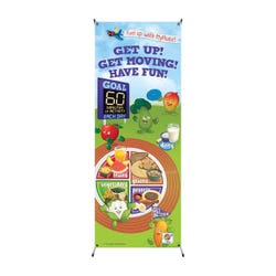 Image for Visualz Active Kids MyPlate Vinyl Banner with Stand from School Specialty