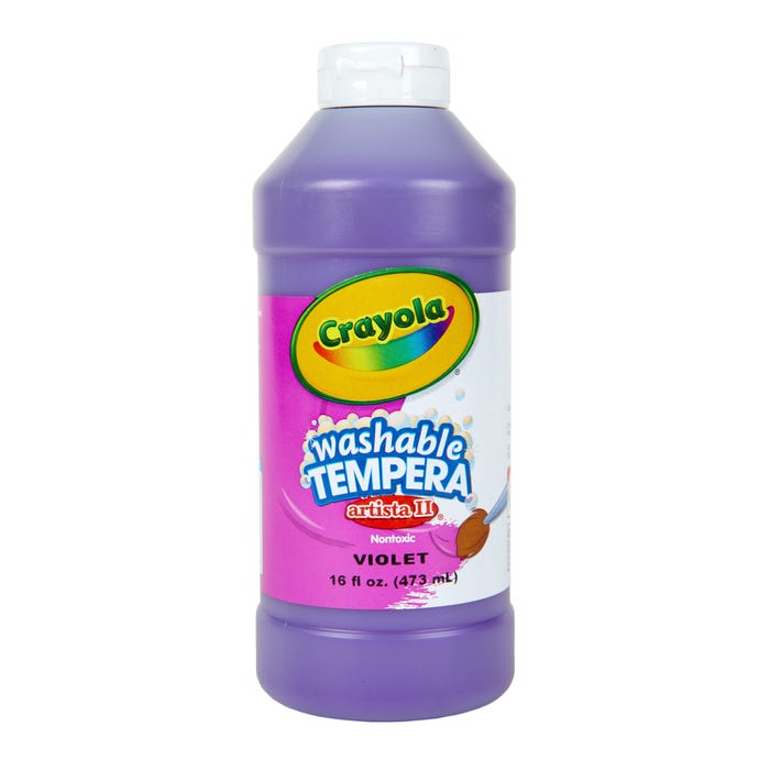 Crayola Artista II Washable Tempera Paint, 1 Pint Bottle, Violet