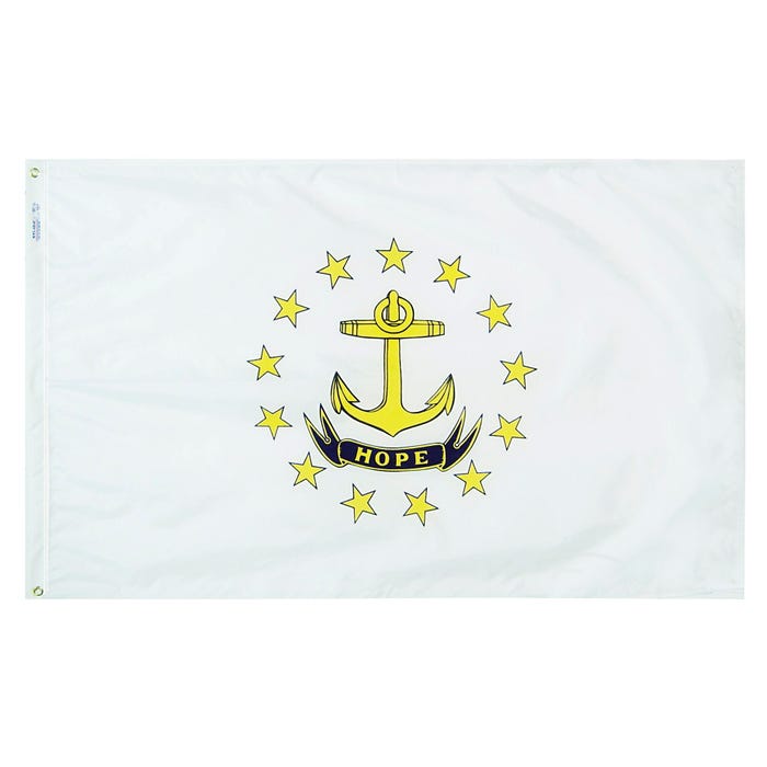 Annin Rhode Island State Flag, Heavy Weight Nylon, Outdoor, 3 x 5 Feet