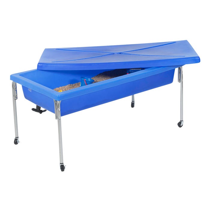 Children's Factory Sand and Water Activity Table with Lid, 50 x 26 x 24 Inches, Blue