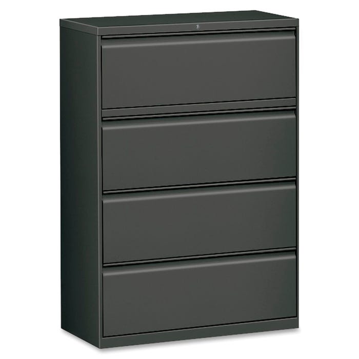 Lorell Hanging File-Drawer Charcoal Lateral Files, 4-Drawer, 36 x 18-5/8 x 52-1/2 Inches