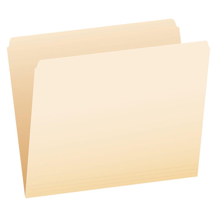 Pendaflex Recycled File Folder, Letter Size, Straight Cut Tabs, Manila, Pack of 100