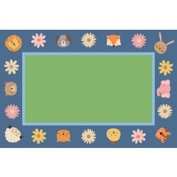 Childcraft Animal Friends Border Carpet, 8 x 12 Feet, Rectangle