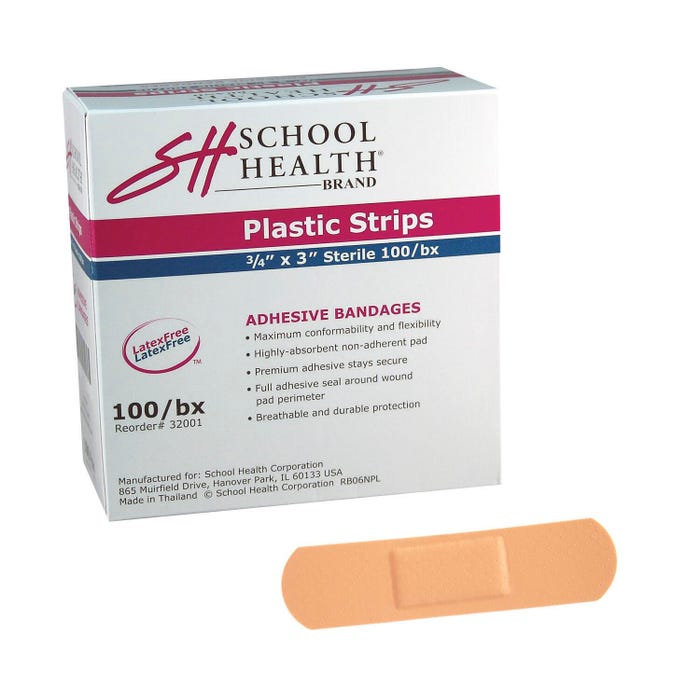 School Health Strip Bandage, Pack of 100
