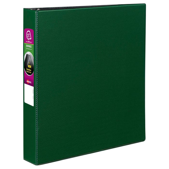 Avery Durable Binder, 1-1/2 Inch Slant Ring, Green