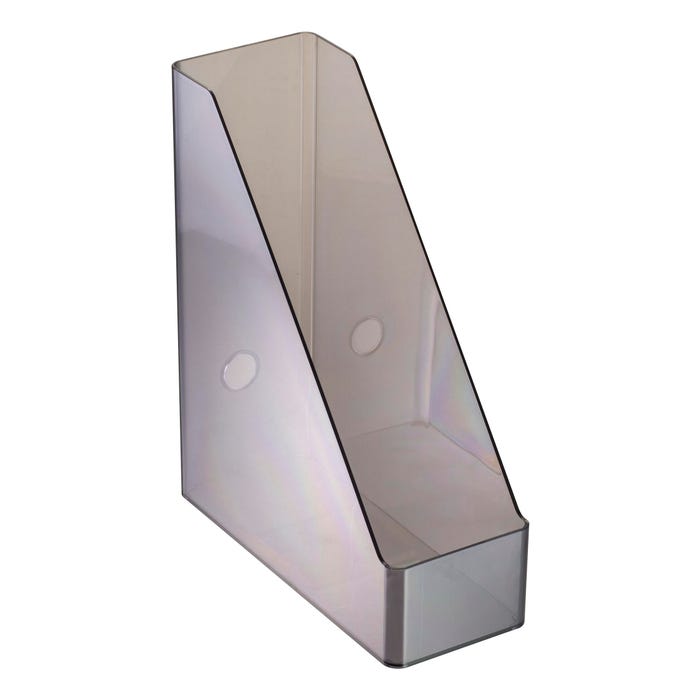 Officemate Recycled Magazine File, 11-3/4 x 4 x 10 Inches, Translucent Gray