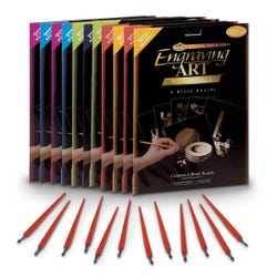 Royal & Langnickel Engraving Art Classroom Variety Pack, 8 x 10 inches, Set of 84