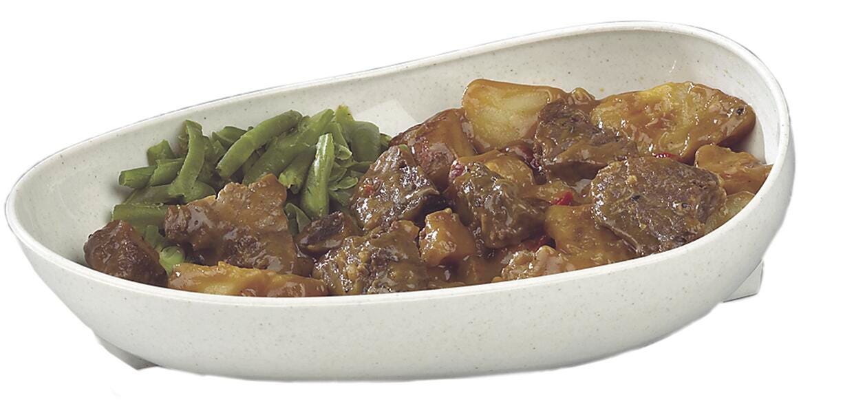 Fabrication Enterprises Non-Skid Combination Plate/Bowl, 6 x 7-1/2 x 1-3/4 Inches, Item Number 1556308