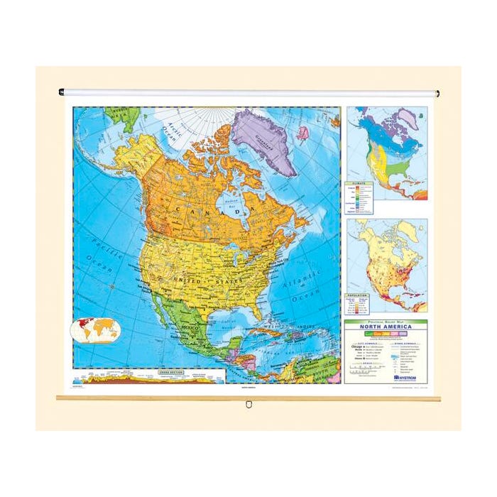 Nystrom Political Relief Map, North America